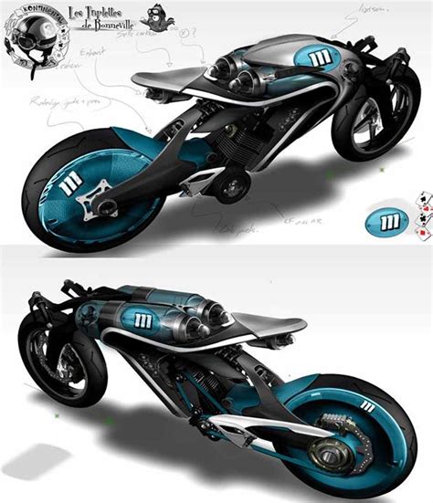 Saline Bird Motorcycle Sketch Design Futuristic Motorcycle