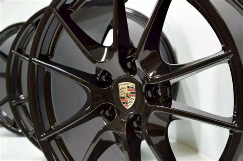 20 Porsche 991 911 20 Carrera S Wheels Rims Factory Oem Original Black