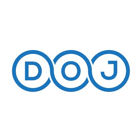Doj Letter Logo Design On Black Backgrounddoj Creative Initials Letter