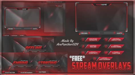 Twitch Stream Overlay Template Free Photoshop Download Youtube