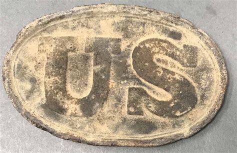 Original Civil War Excavated Relic Us Box Plate Recovered At