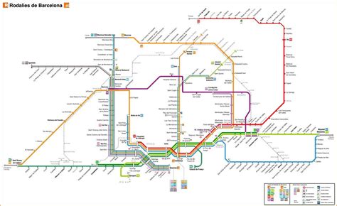 Barcellona Linea Ferroviaria Sulla Mappa Mappa Della Linea