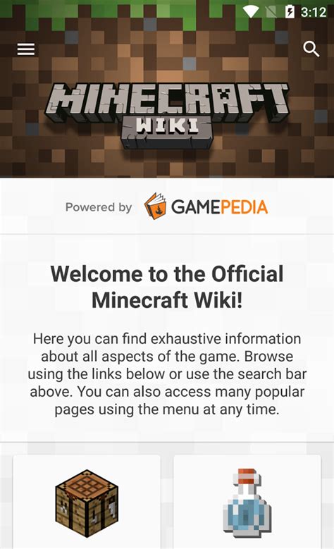 Official Minecraft Wiki Apk Thing Android Apps Free Download