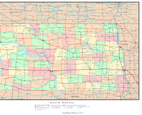 North Dakota Political Map Map Of Africa