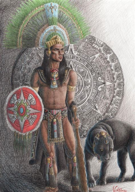 aztec warrior aztec warrior by viktória verebélyi aztec pictures aztec artwork aztecas art