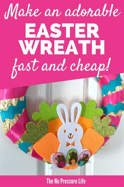 Diy Easter Wreath How To Make An Easter Wreath Fast And For Cheap