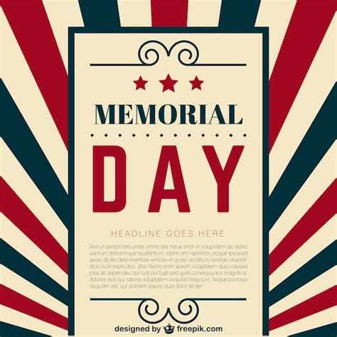 Free Vector Memorial Day Template