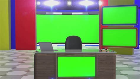 News Studio Desk Free Green Screen Video Broadcast Youtube