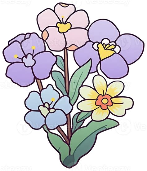 Flower Sticker Transparent Illustration 23409959 Png