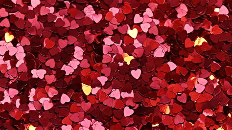 Download Pink Mini Hearts Sparkle Wallpaper