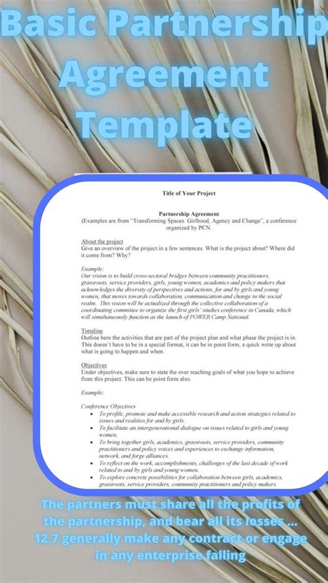 Partnership Agreement Template Forms Word Format
