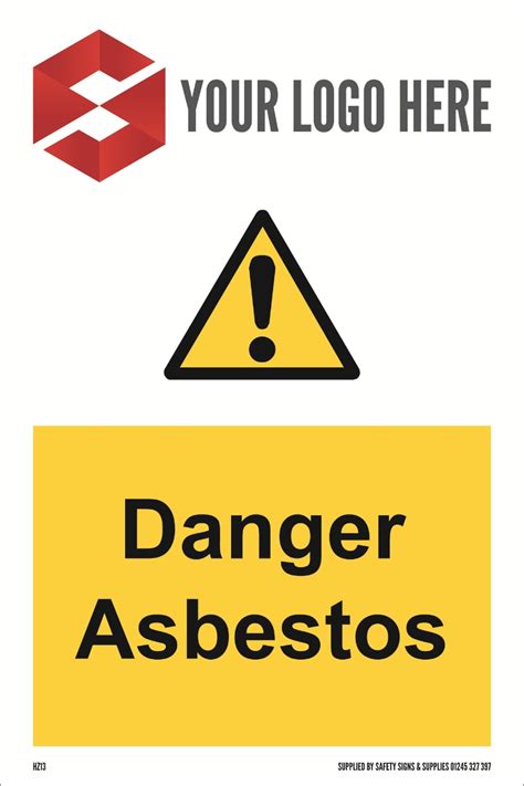 200mm X 300mm Danger Asbestos Safety Signs Uk Ltd