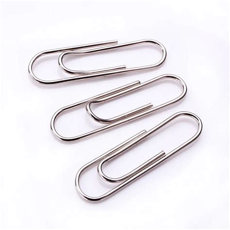 100pcsbox Silver Metal Material Classic Paper Clips Office Dedicated