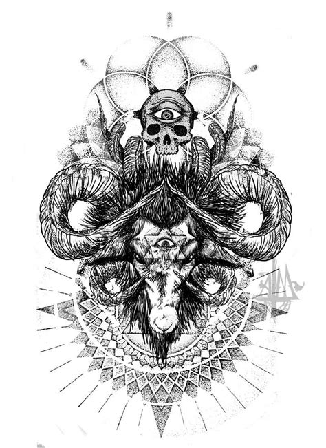 32 Inspiring Goat Tattoo Designs Skull Tattoos Skull Tattoo Design