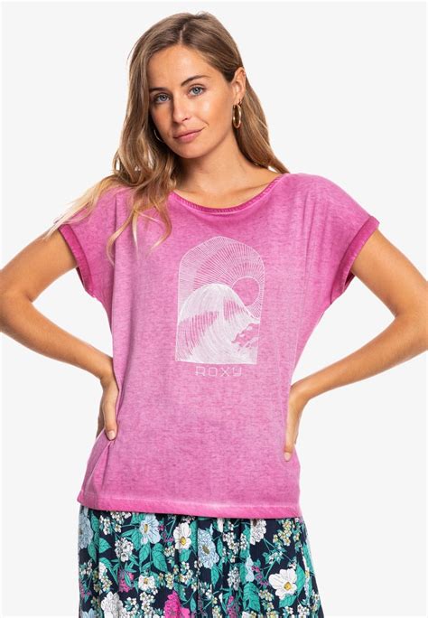 Roxy Summertime Happiness T Shirt Imprimé Pink Guavarose Zalandofr