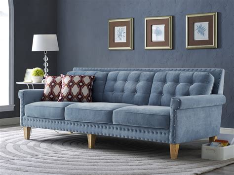 Tov Furniture Jonathan Blue Velvet Sofa S75 At