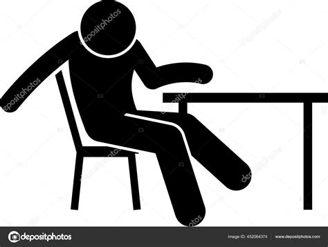 Sitting Chair Poses Postures Human Man People Stick Figure Stickman