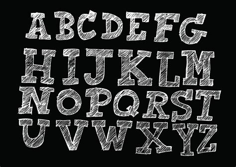 Hand Drawn Letters Font Written With A Pen 646944 Vector Art At Vecteezy