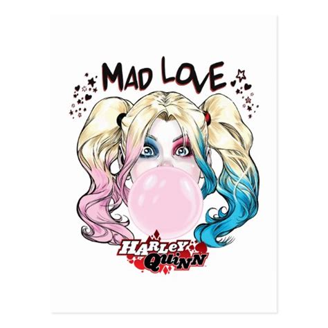 Batman Mad Love Harley Quinn Chewing Bubble Gum Postcard