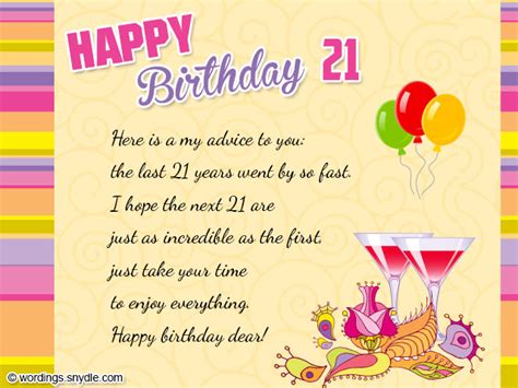 21st Birthday Wishes Messages And 21st Birthday Card Wordings Wordings And Messages