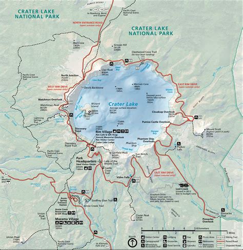 Crater Lake Oregon Map Map Of Florida