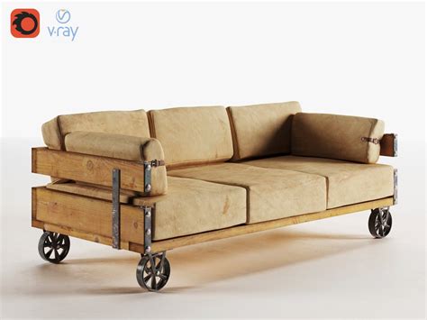 Industrial furniture by ashley homestore. Industrial Sofa (v-ray, corona) ~ Furniture Models ~ Creative Market