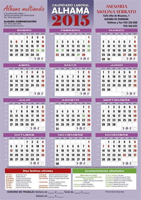 Calendario Laboral 2015 Y Escolar 20142015