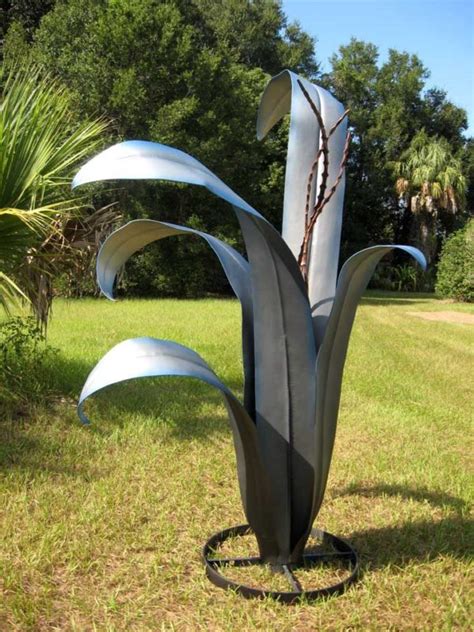 Silver Metal Plant Sculpture Art Metal Sculpture Metal Plant Sculpture