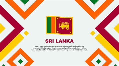 Sri Lanka Flag Abstract Background Design Template Sri Lanka