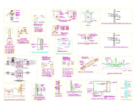 Water Supply Installation Details & Pipes Support Details. - CAD Files, DWG files, Plans and Details