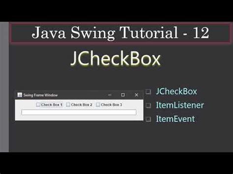 Get Selected Jcheckbox Java Swing Tutorials Youtube