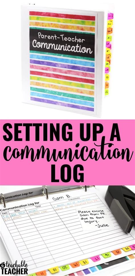 Make Life Simple With This Organized Parent Teacher Communication Log