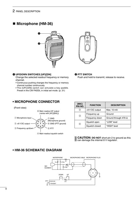 Nmicrophone Hm 36 Microphone Connector Hm 36 Schematic Diagram