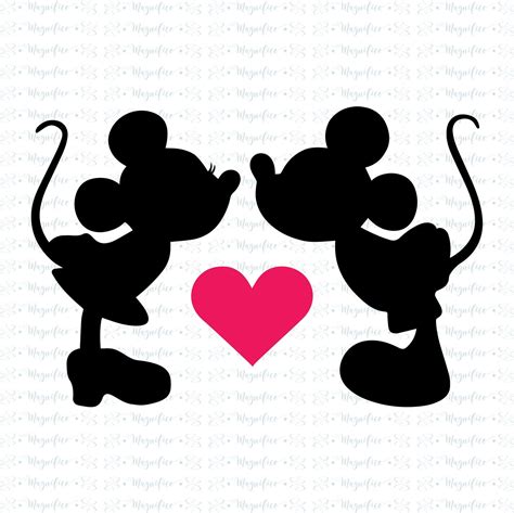 Kissing Mickey Mouse And Minnie Mouse SVG Etsy Mickey Mouse Imagenes