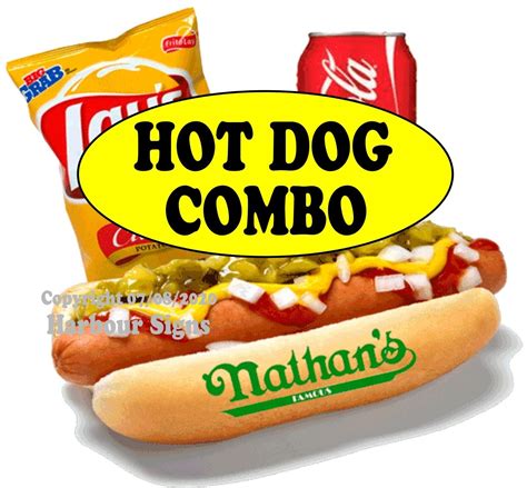 Hot Dog Combo Decal Choose Your Size Chips Soda Food Truck Concession