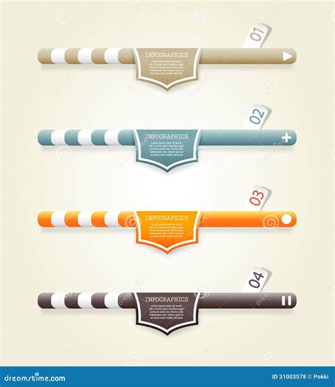 Four Colored Web Banners Stock Vector Illustration Of Info 31003578