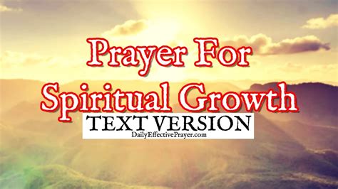 Prayer For Spiritual Growth Text Version No Sound Youtube
