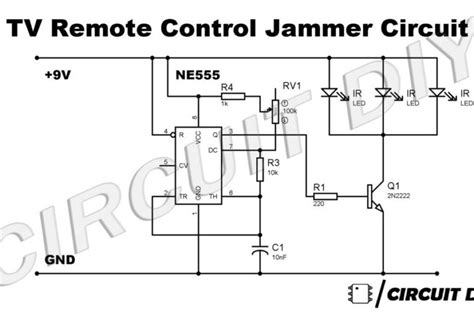 Simple Tv Remote Jammer Circuit Using 555 Timer