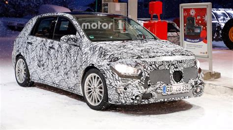 Next Generation Mercedes B Class Spied At Petrol Station