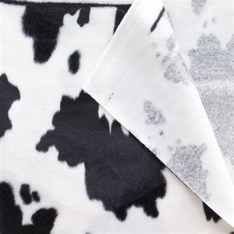 Cow Print Velboa Fabric With Wave Soft Low Pile Faux Fur Etsy
