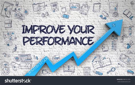 Improve Your Performance Drawn On Brick Stock Illustration ...