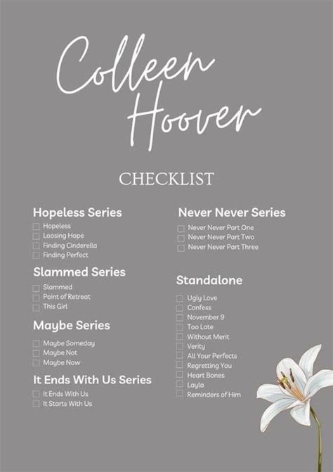 Colleen Hoover Checklist Must Read Books For Teens