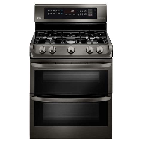 48 inch freestanding gas range with 6 aluminum sealed burners, dual oven, 4.8 cu. LG Electronics 6.9 cu. ft. Double Oven Gas Range with ...