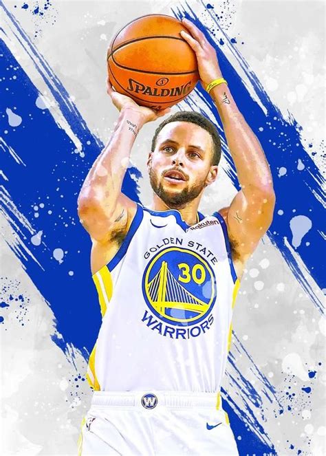 Steph Curry Golden State Warriors Poster Print Sports Art Etsy In