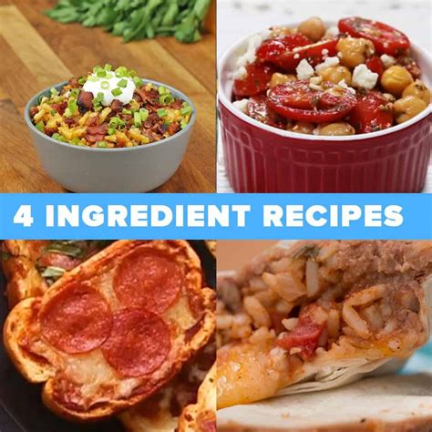 Quick And Easy 4 Ingredient Recipes To Simplify Your Cooking