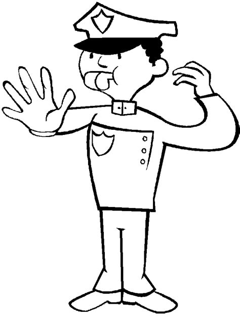 You're welcome to embed this image in your website/blog! Police Officer Coloring Pages For Kids - Coloring Home