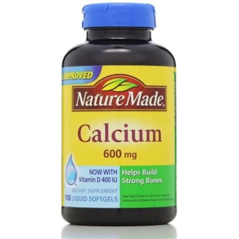Nature Made Calcium 600 Mg With Vitamin D Liquid Softgels 100 Each