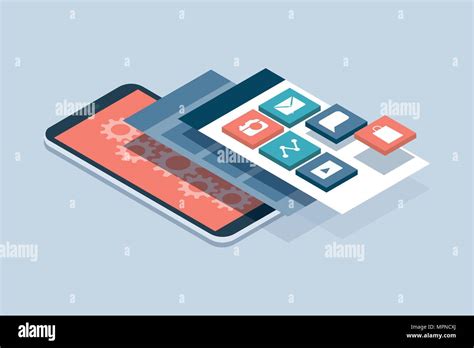 App Development And Web Design Layered User Interfaces And Screens On