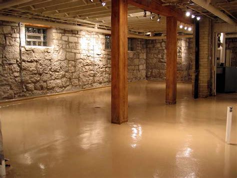 Basement Stone Walls Decorative Basement Floor With Stone
