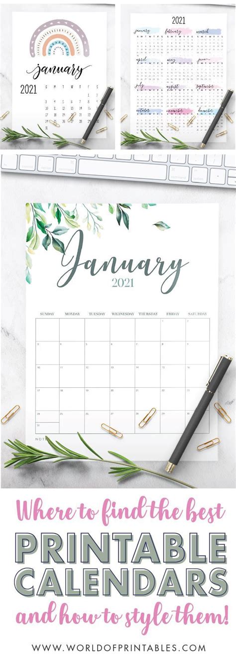 Printable Calendar Templates Where To Find Them And How To Style Them
